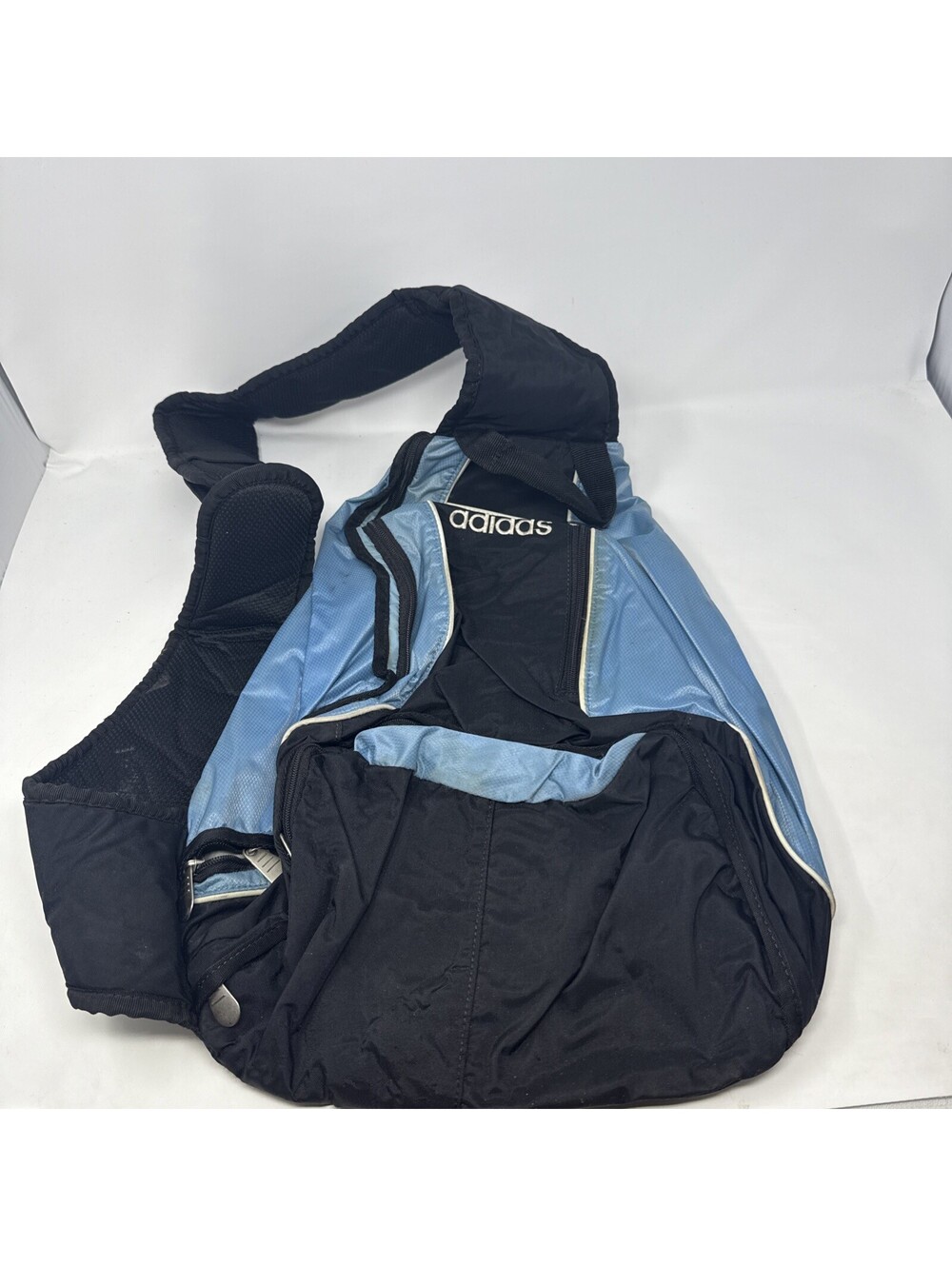 Adidas Blue And Black Hiking Sling Bag Nylon Adjustable Strap